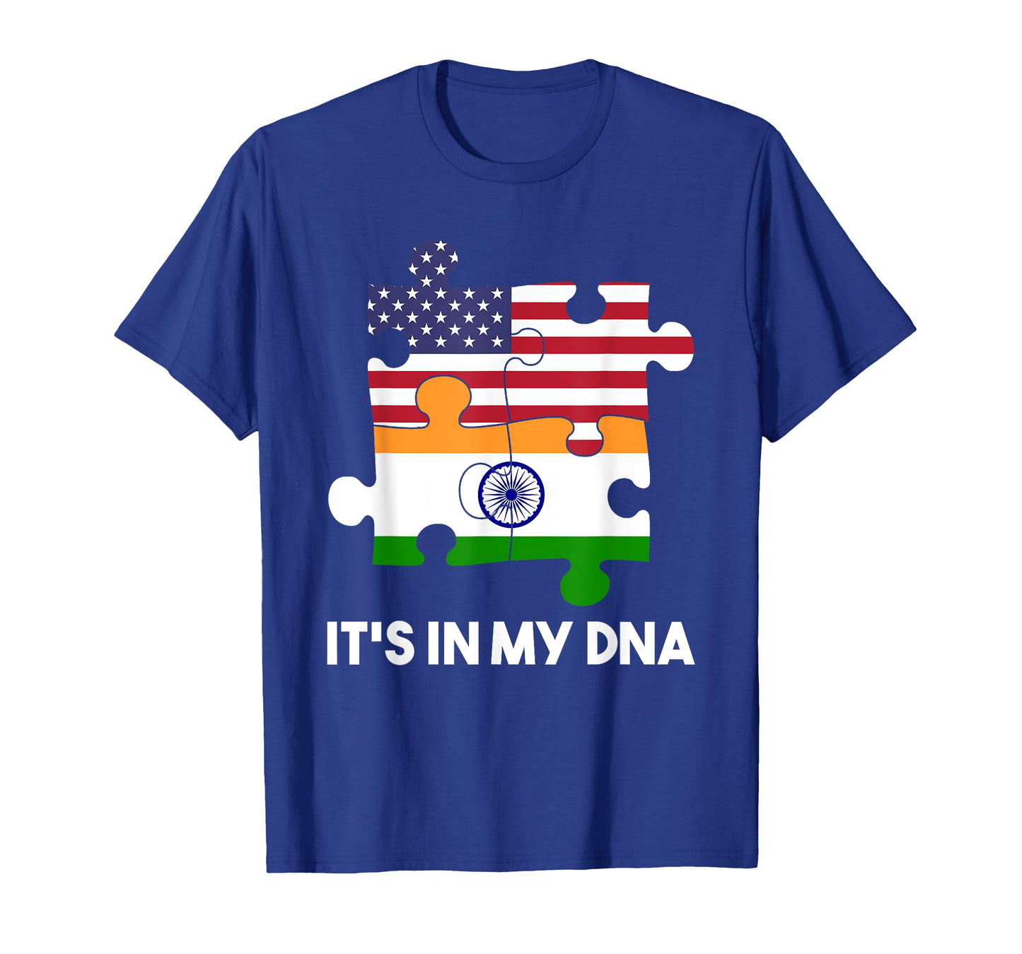 India Proud Flag Day Hindi Sikh America American Fingerprint T-Shirt