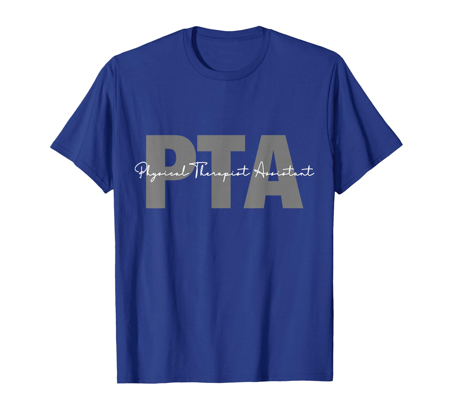 Physical Therapist Assistant PTA Black Modern Letter Print T-Shirt, Unisex-Adults, S