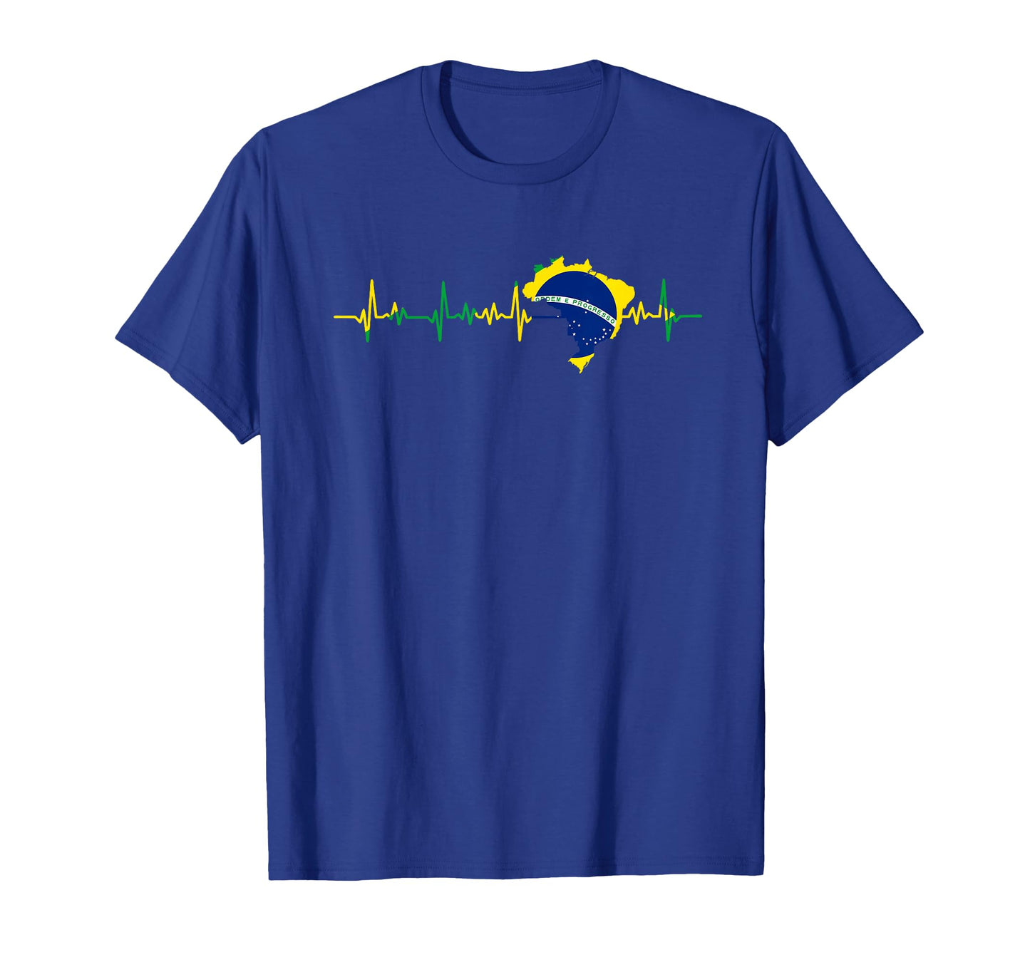 Brazil Flag Gift Heartbeat T-Shirt