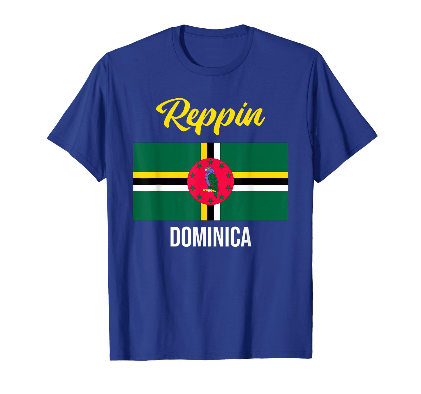 Dominica Flag Reppin West Indies Vacation T Shirt T-Shirt