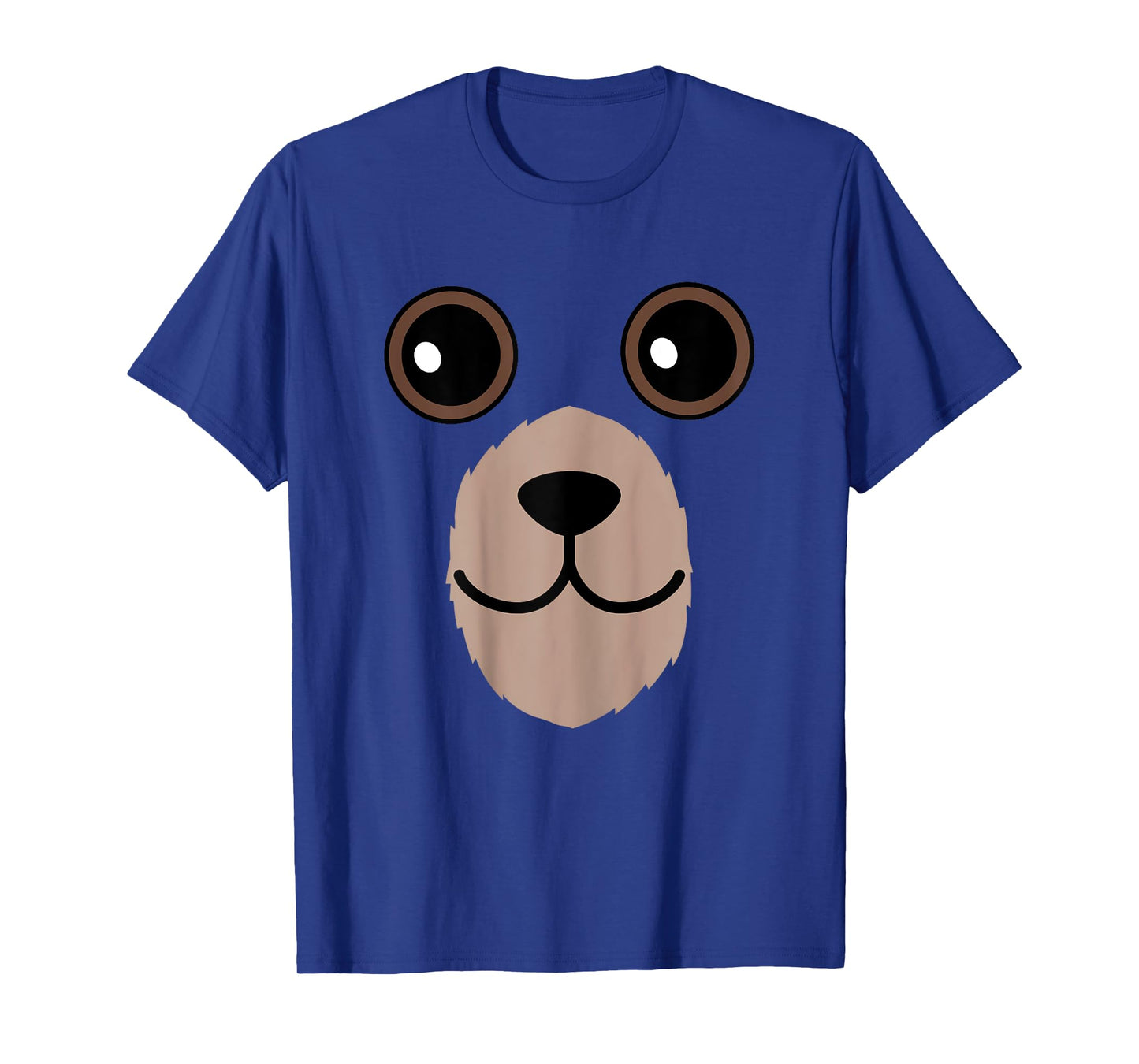 Bear Face Halloween Costume Brown Bear Animal Kids T-Shirt