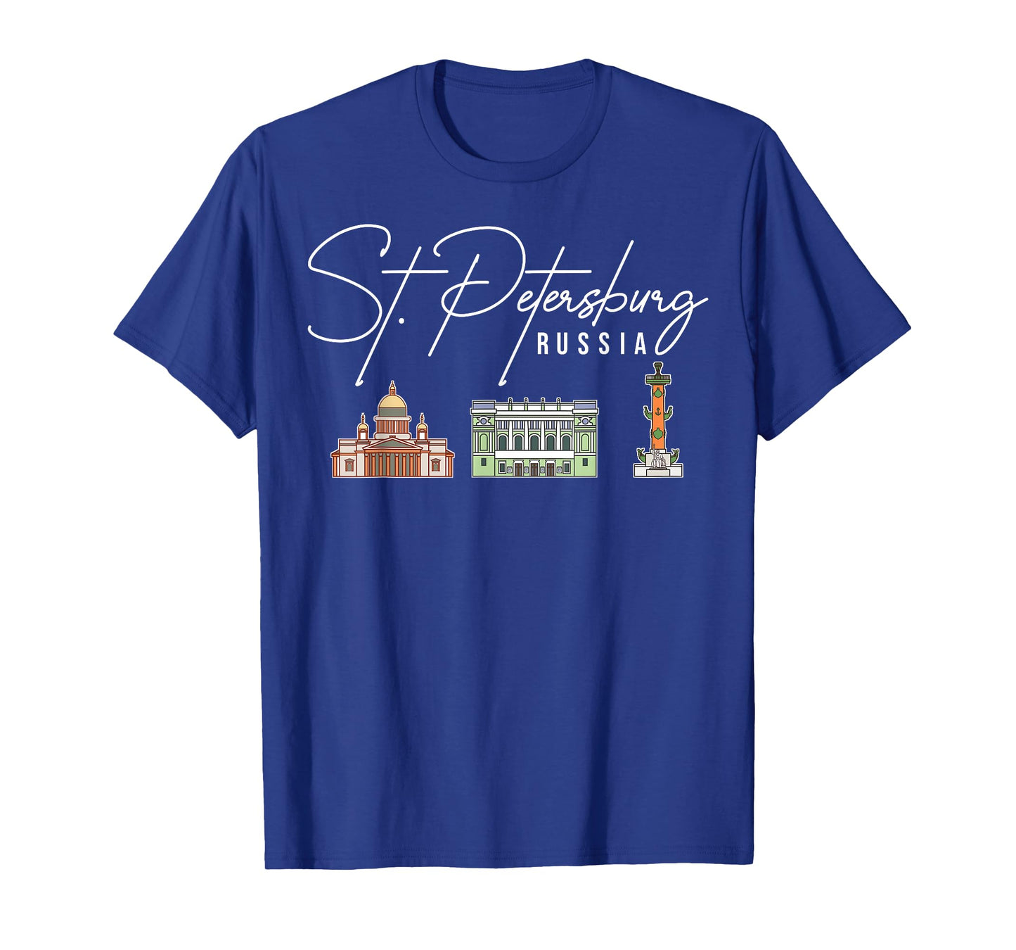 St. Petersburg Russia City Skyline Map Travel T-Shirt