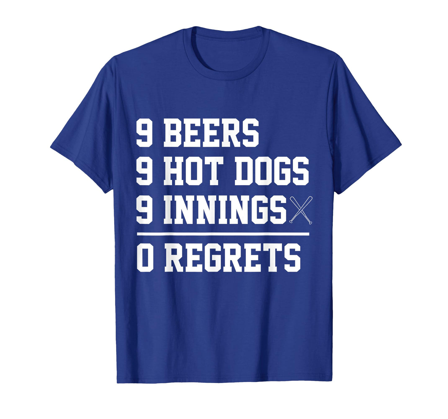 9 9 9 Challenge Baseball 9 Hot Dogs 9 Beers 9 Innings T-Shirt