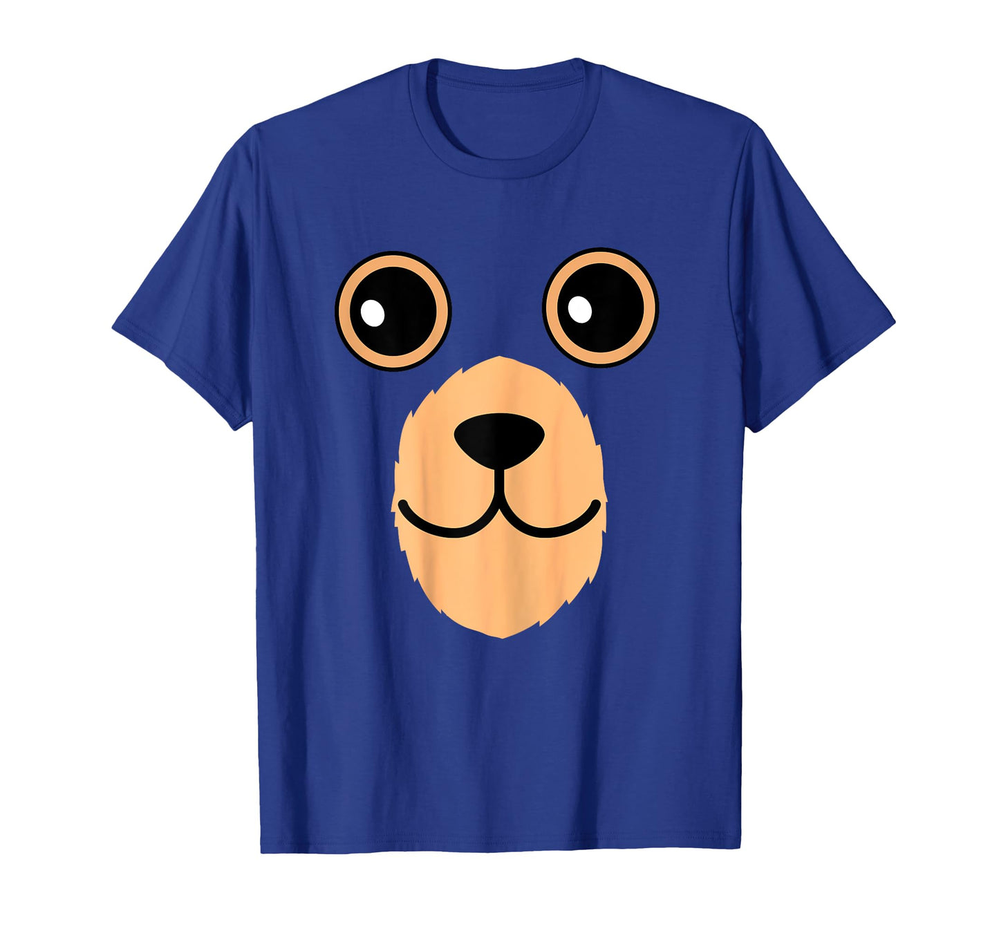 Bear Face Halloween Costume Brown Bear Animal Kids T-Shirt