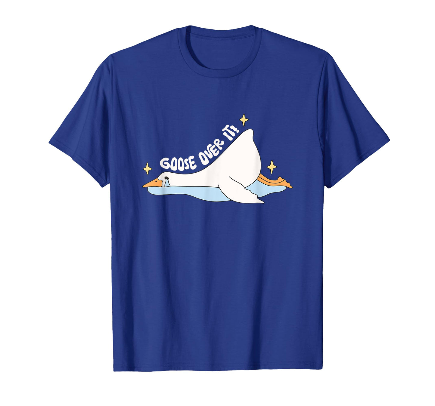 Funny Lazy Goose Over It Shirt Cute Crying Bird Humor Animal T-Shirt