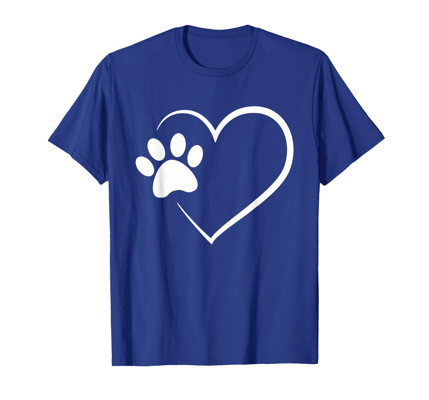 Dog Paw Heart - Dog Lover Gift for Dog Moms T-Shirt
