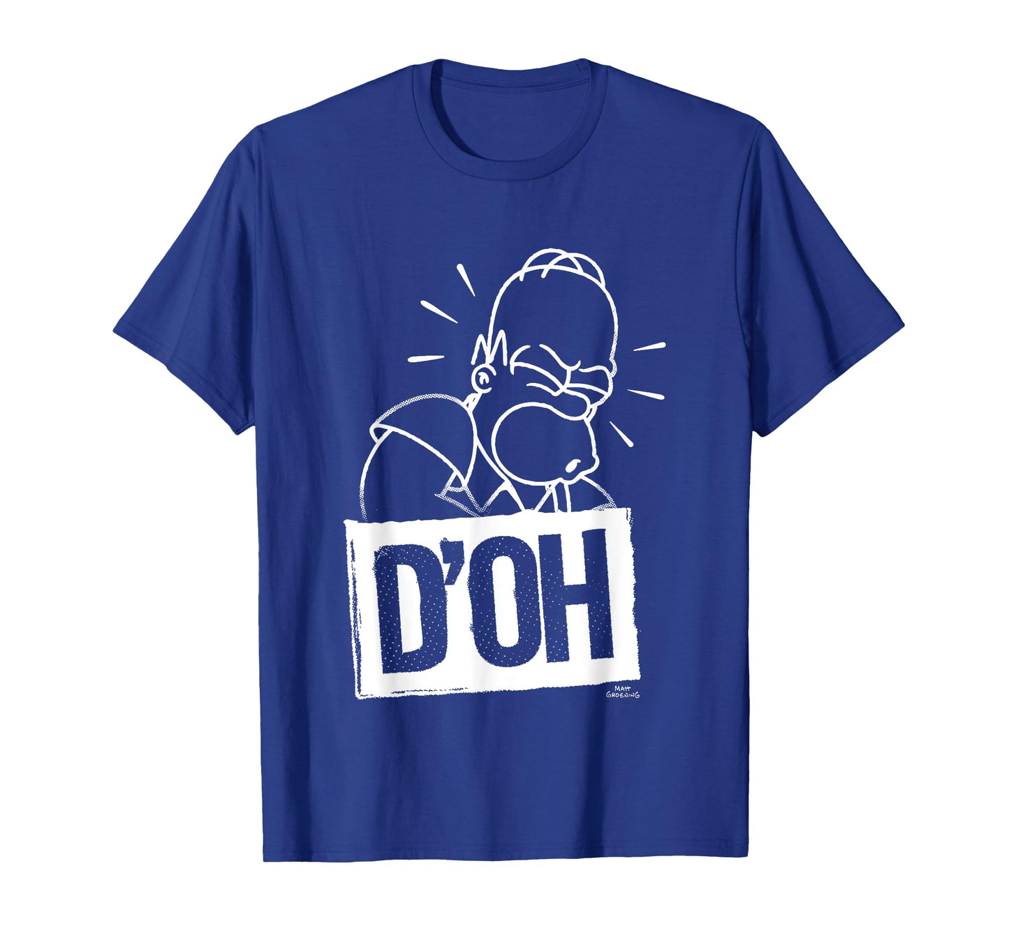 The Simpsons Homer D'Oh Distressed Outline T-Shirt