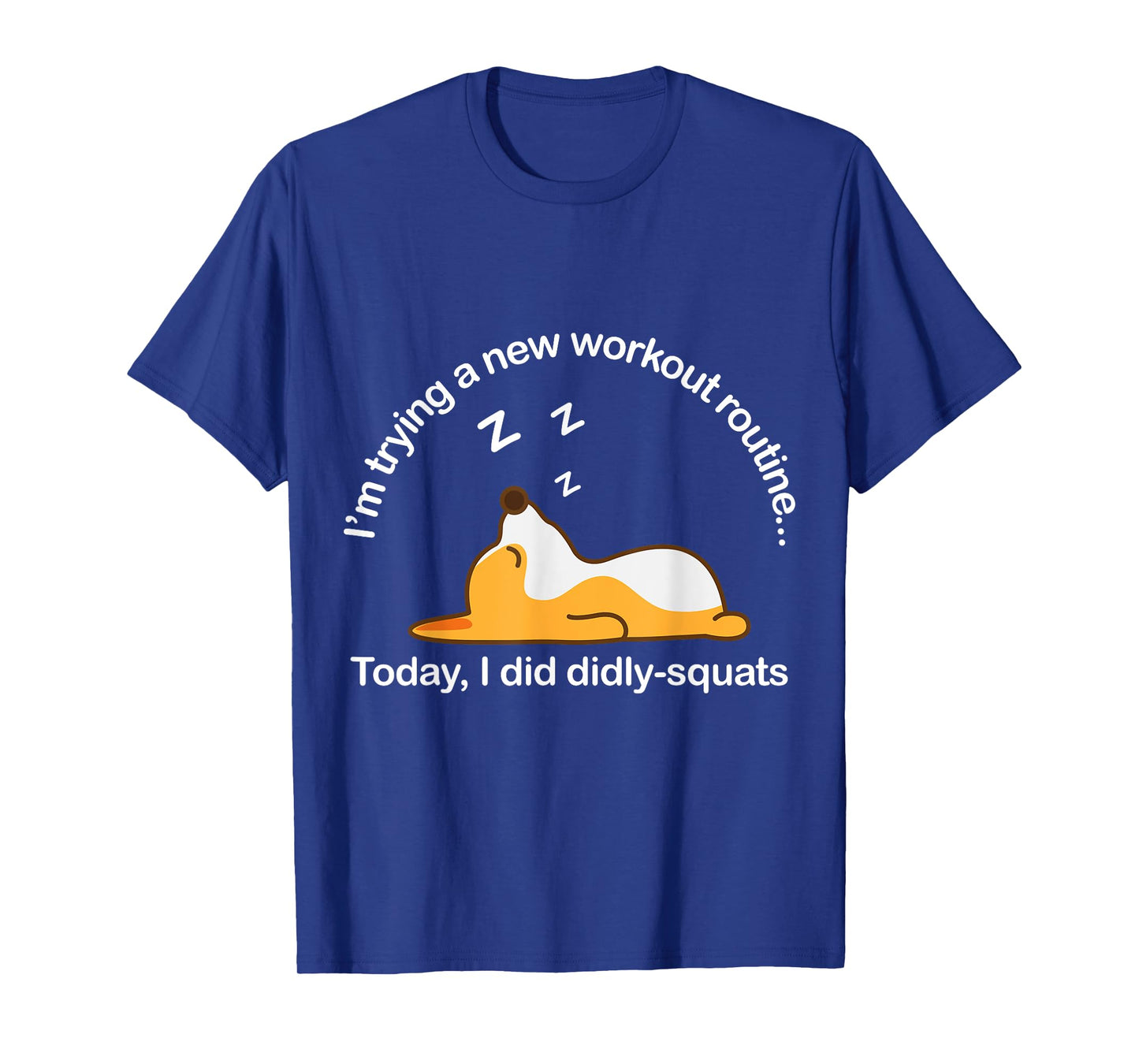 Funny Corgi Workout Routine Today I Did Diddly Squats Lazy T-Shirt