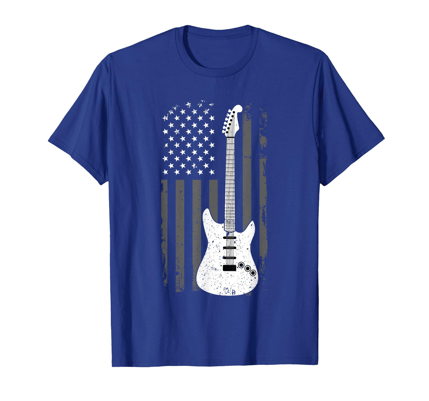 Guitar American US Flag Music Player Electric Guitarist Gift T-Shirt