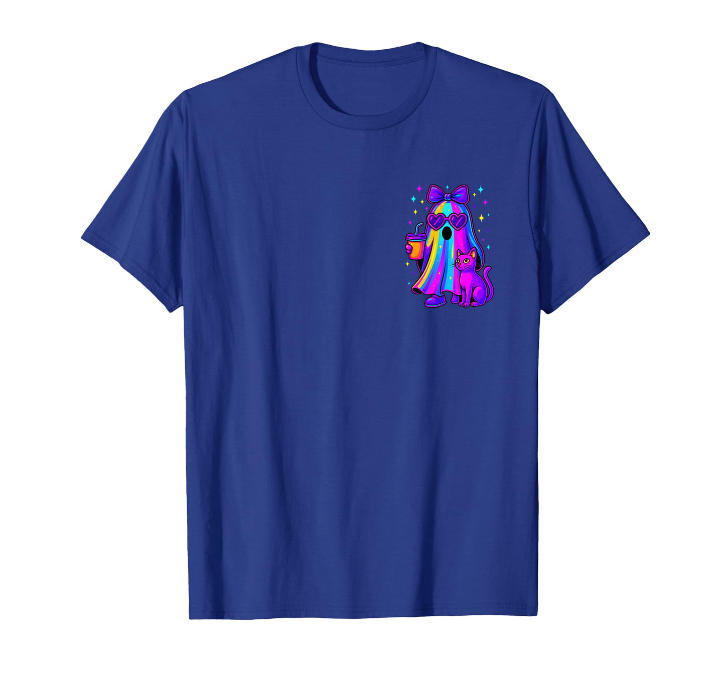HUGvyn Halloween: Ghost Ice Coffee Cat Girl Pastel Trending T-Shirt