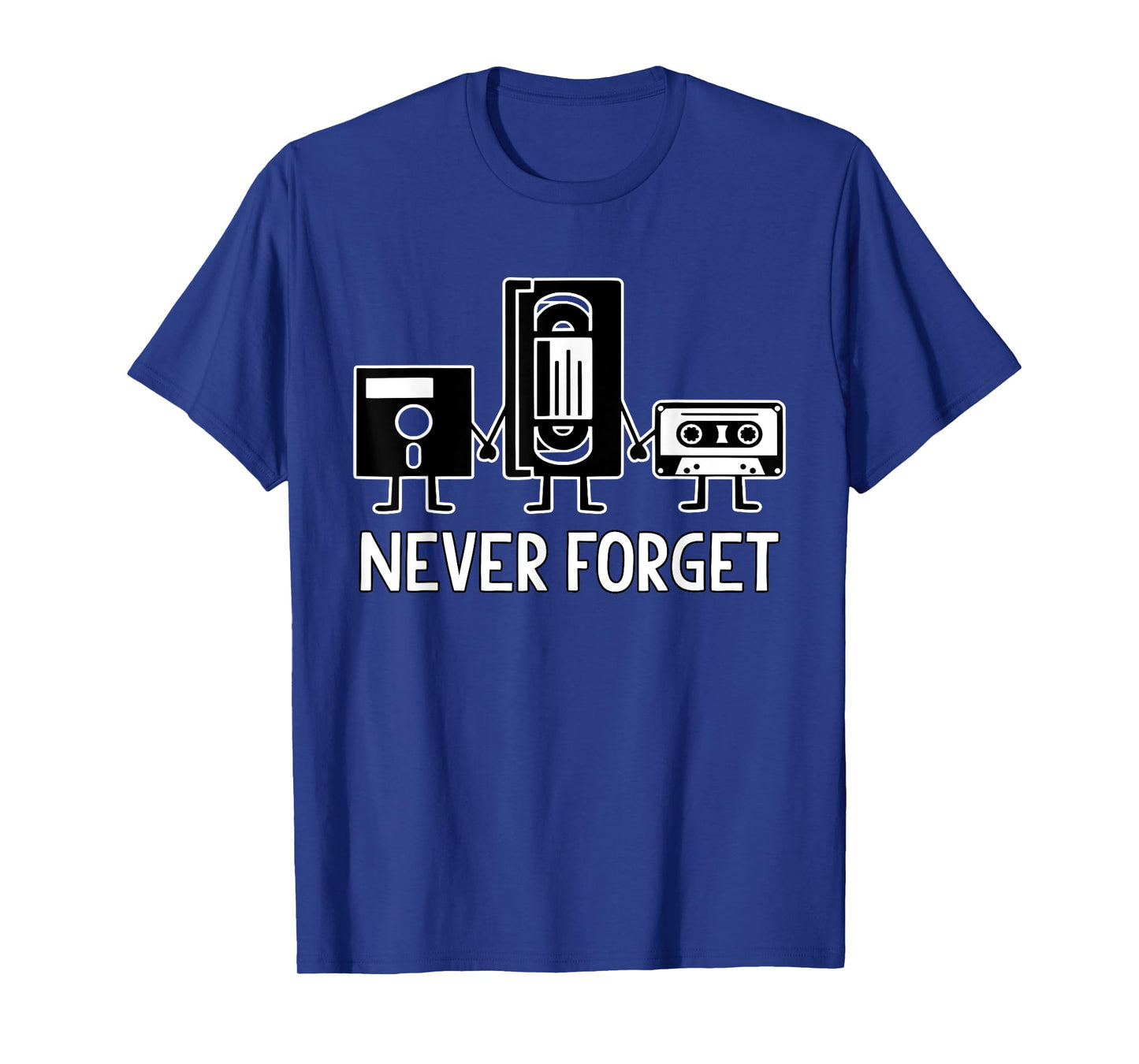 Vintage Retro Floppy Disk, VHS Tape, Cassette - Never Forget T-Shirt