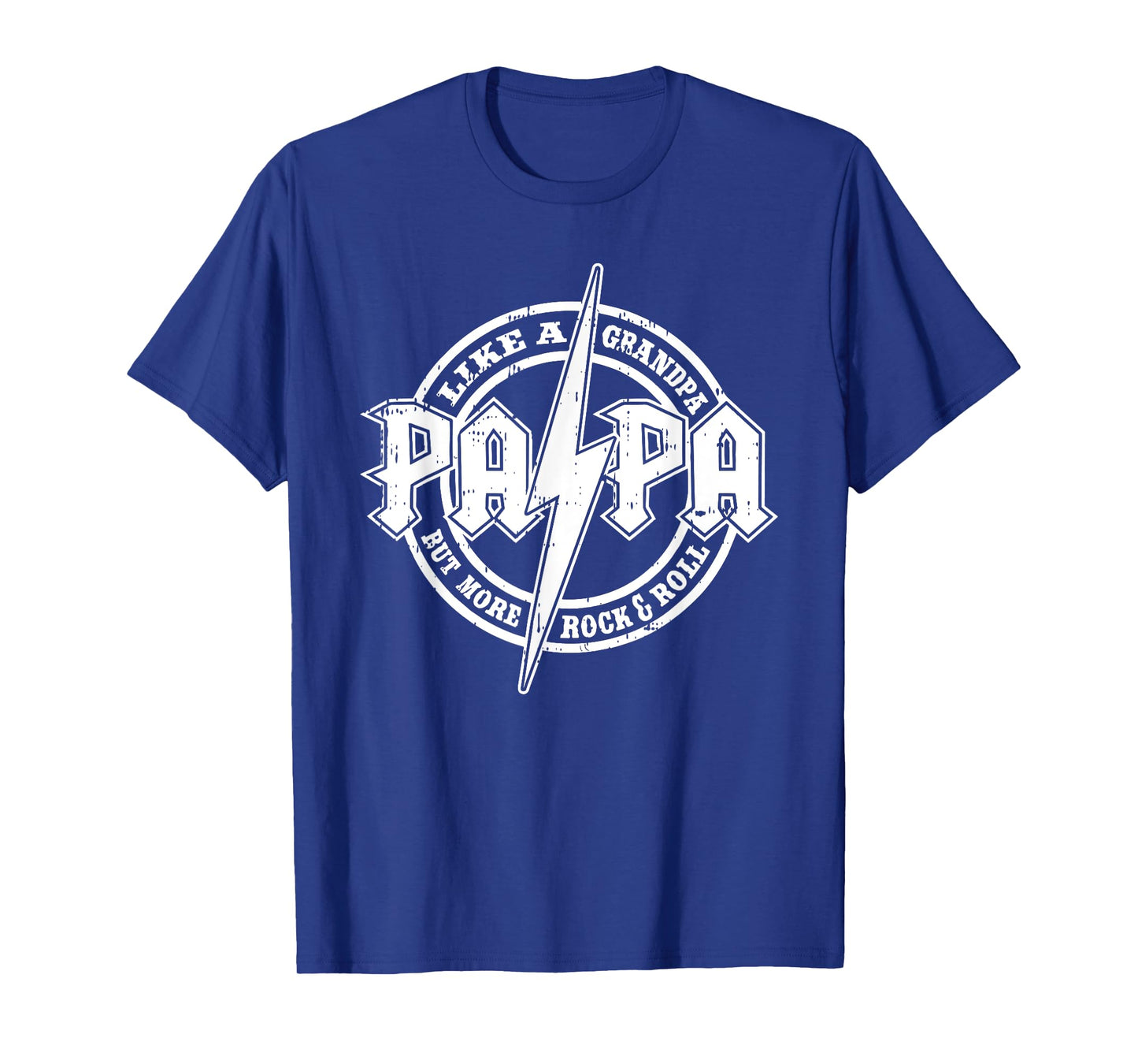 Papa Like A Grandpa Fathers Day Rocker Dad Rock Music Men T-Shirt