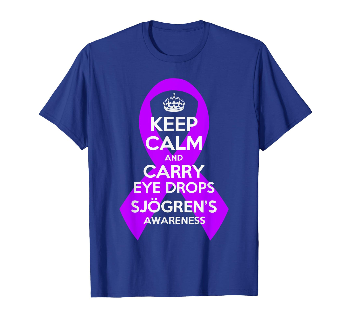 Sjogren’s Syndrome Awareness Chronic Disease Purple Ribbon T-Shirt
