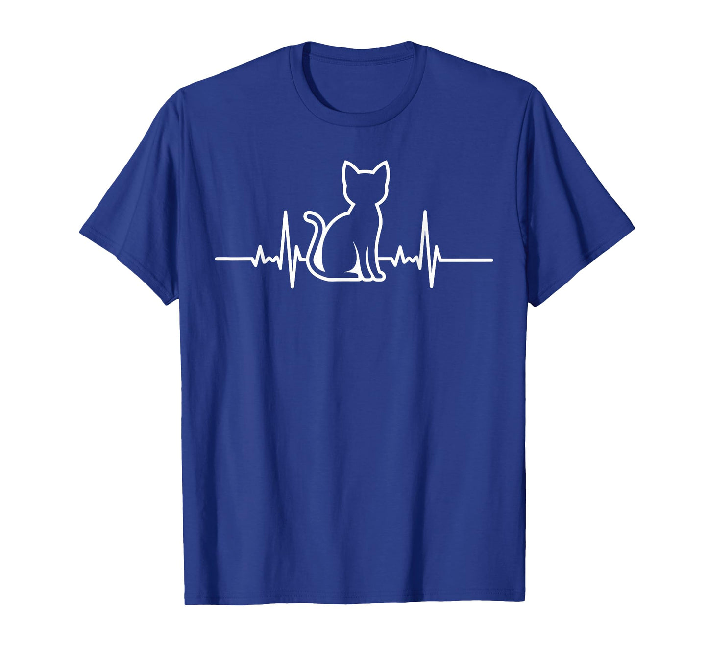Heartbeat Cat For Women Silhouette Cute Heartbeat Cat Lover T-Shirt