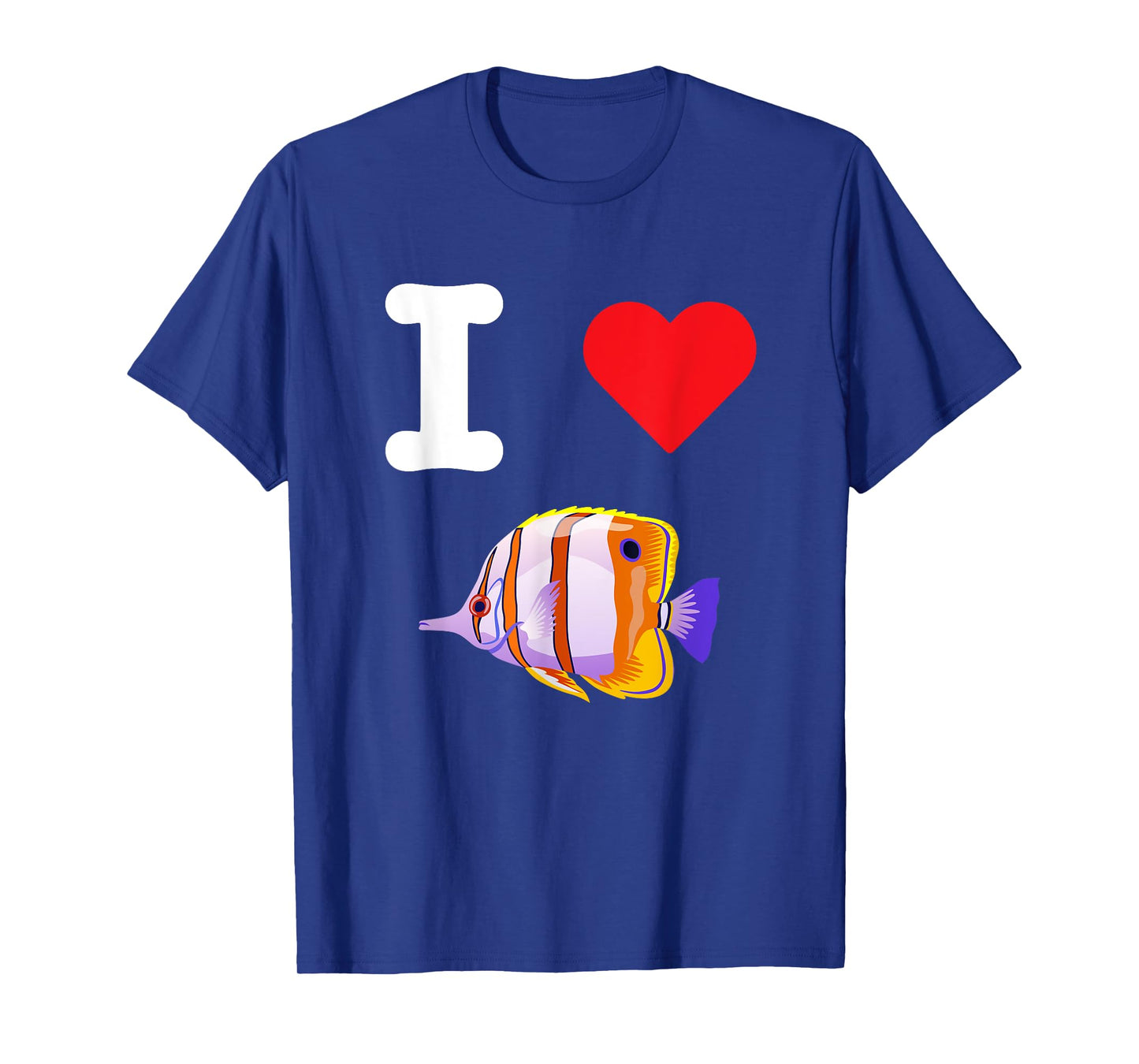 I Love Copperband Butterflyfish Beaked Reef Fish Tropical T-Shirt