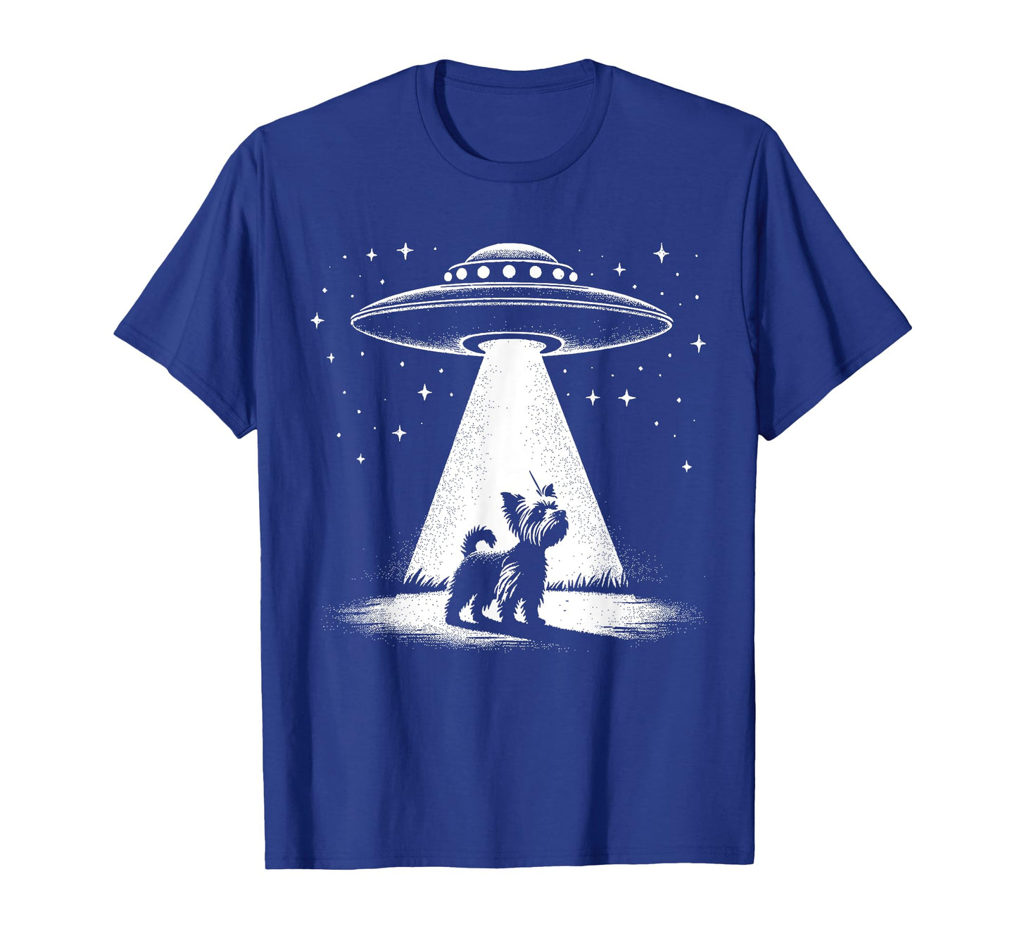 Yorkie Mom Dad Dog - Funny Alien UFO T-Shirt