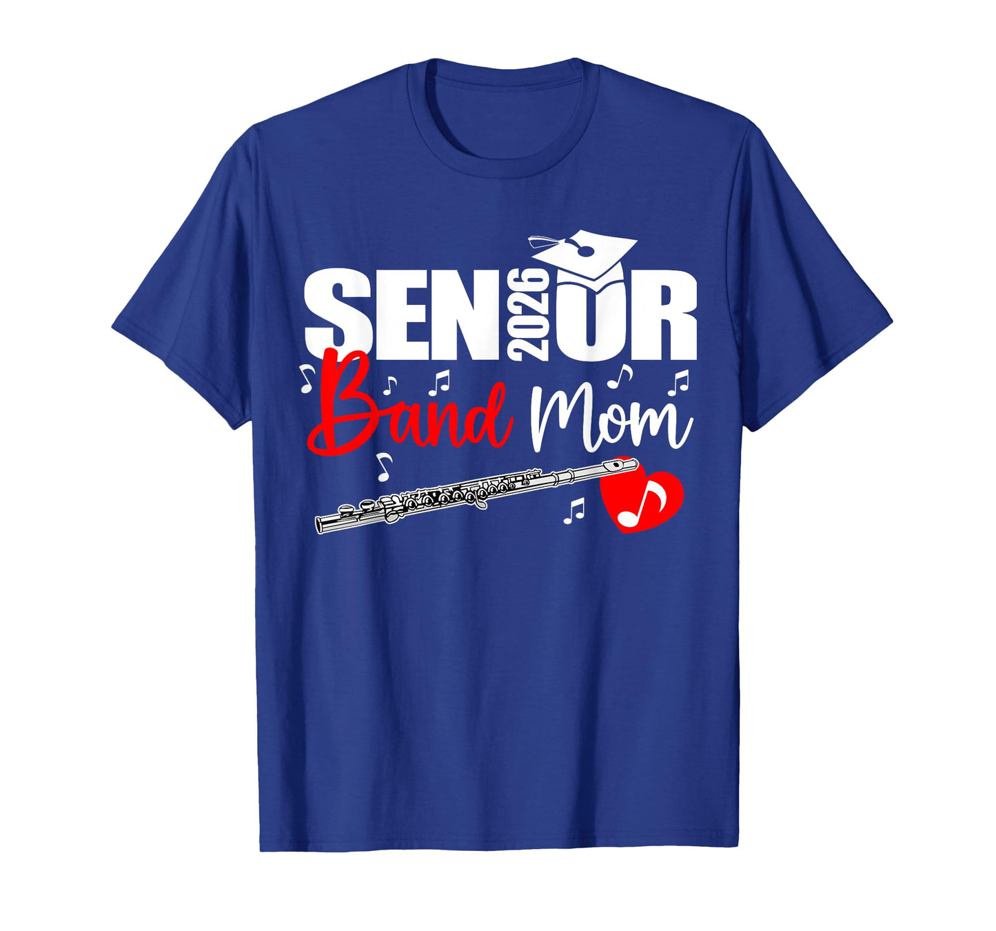 Senior Band Mom 2026 Marching Band Class of 2026 Flute T-Shirt