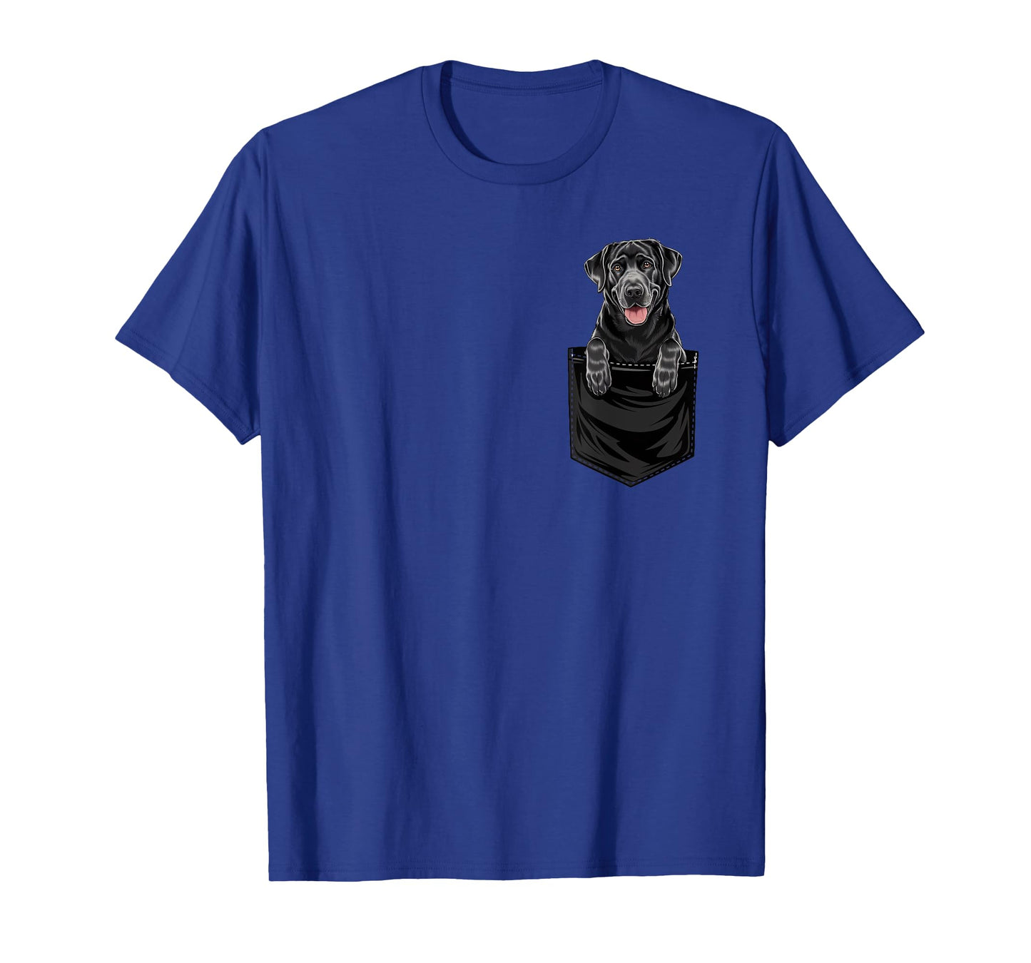 Funny Black Labrador In Pocket Dog Mom Dad T-Shirt