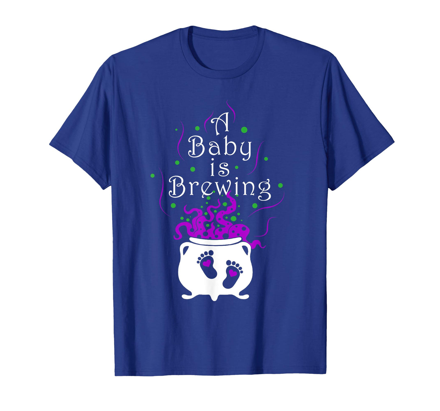 A Baby Is Brewing Black Cauldron Halloween Baby Pregnant T-Shirt