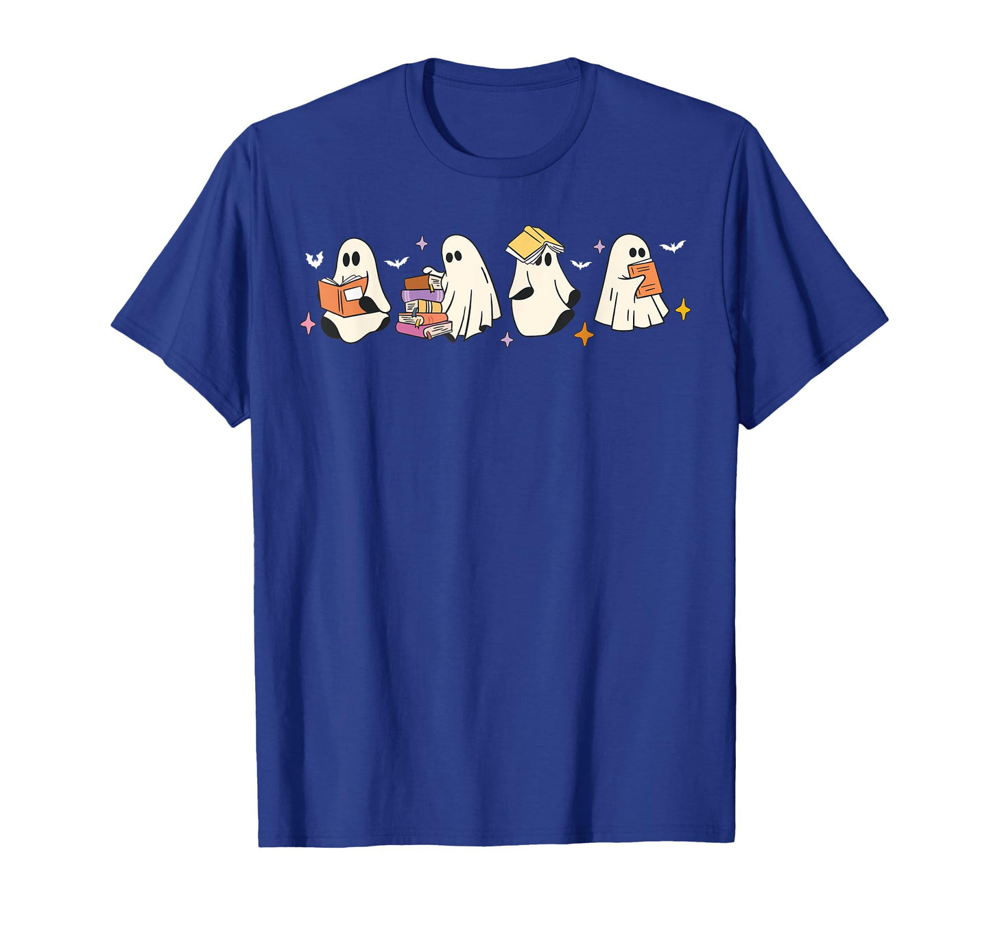 Funny Ghost Book Reading Halloween Books Lover Kids T-Shirt