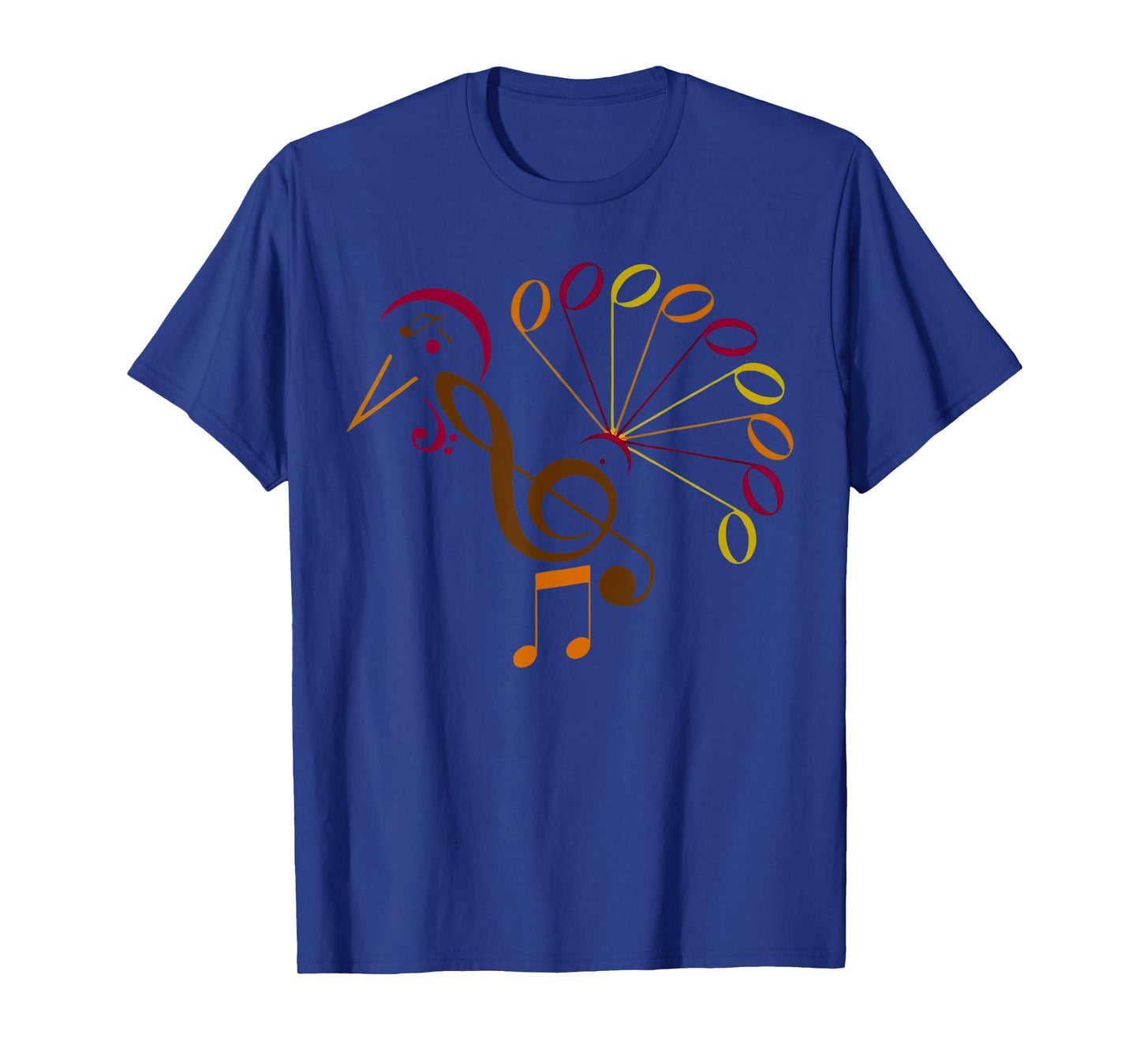 Music Note Symbol Turkey Music Teacher Thanksgiving Musician T-Shirt