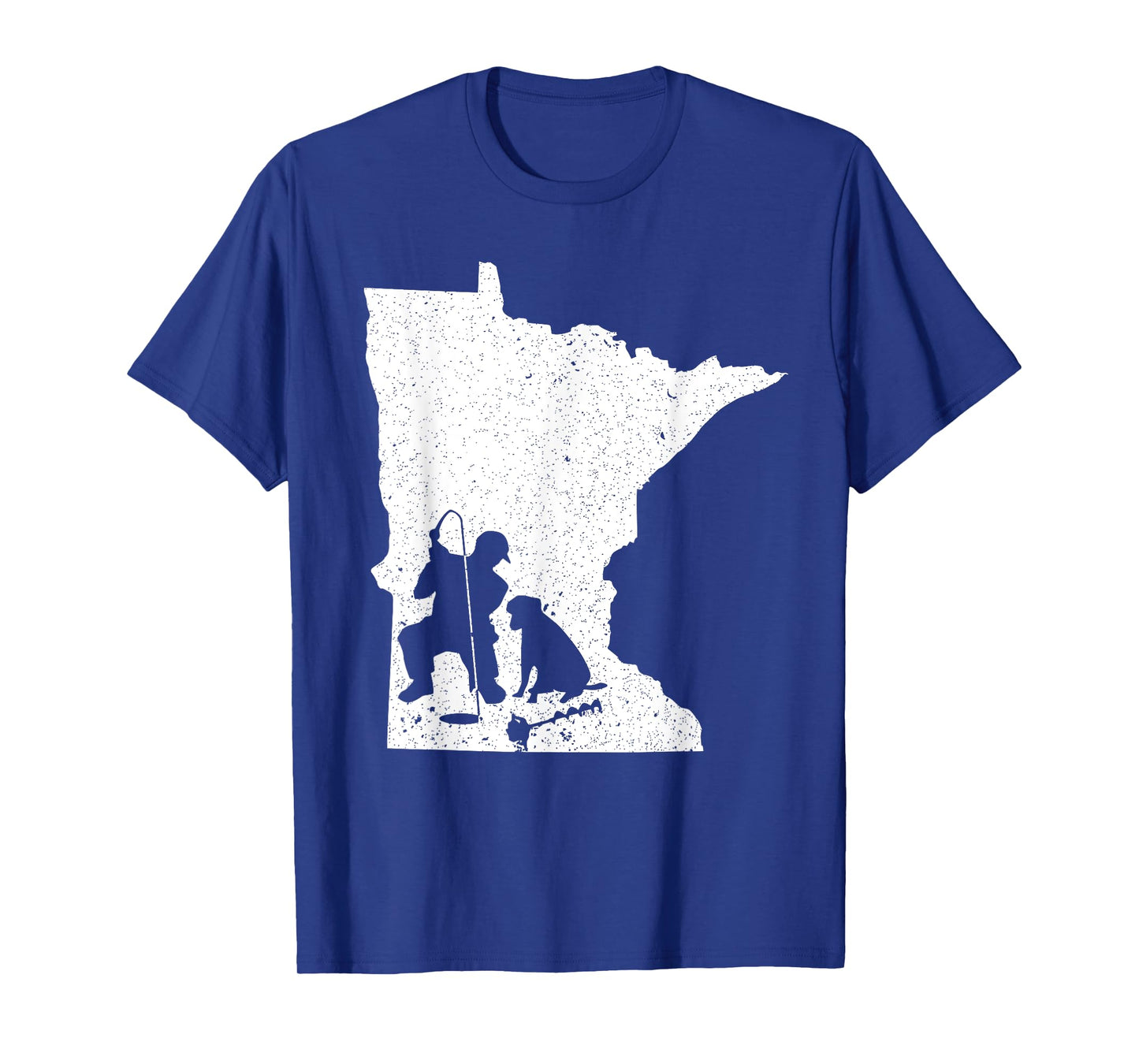 Vintage Minnesota Ice Fishing T-Shirt & Dog Dad Gift Men Women Girls Kids T-Shirt