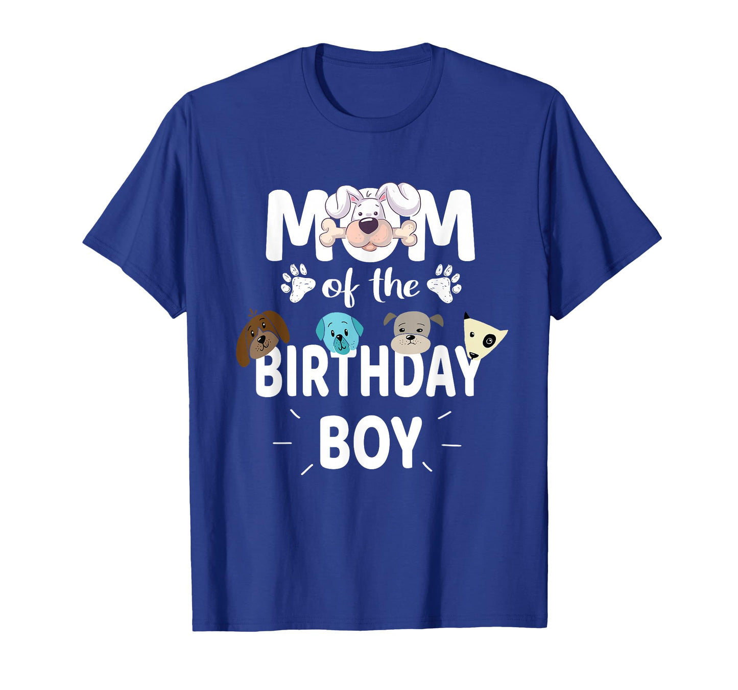 Mom of The Birthday Boy Dog Lover Party Puppy Theme T-Shirt Small