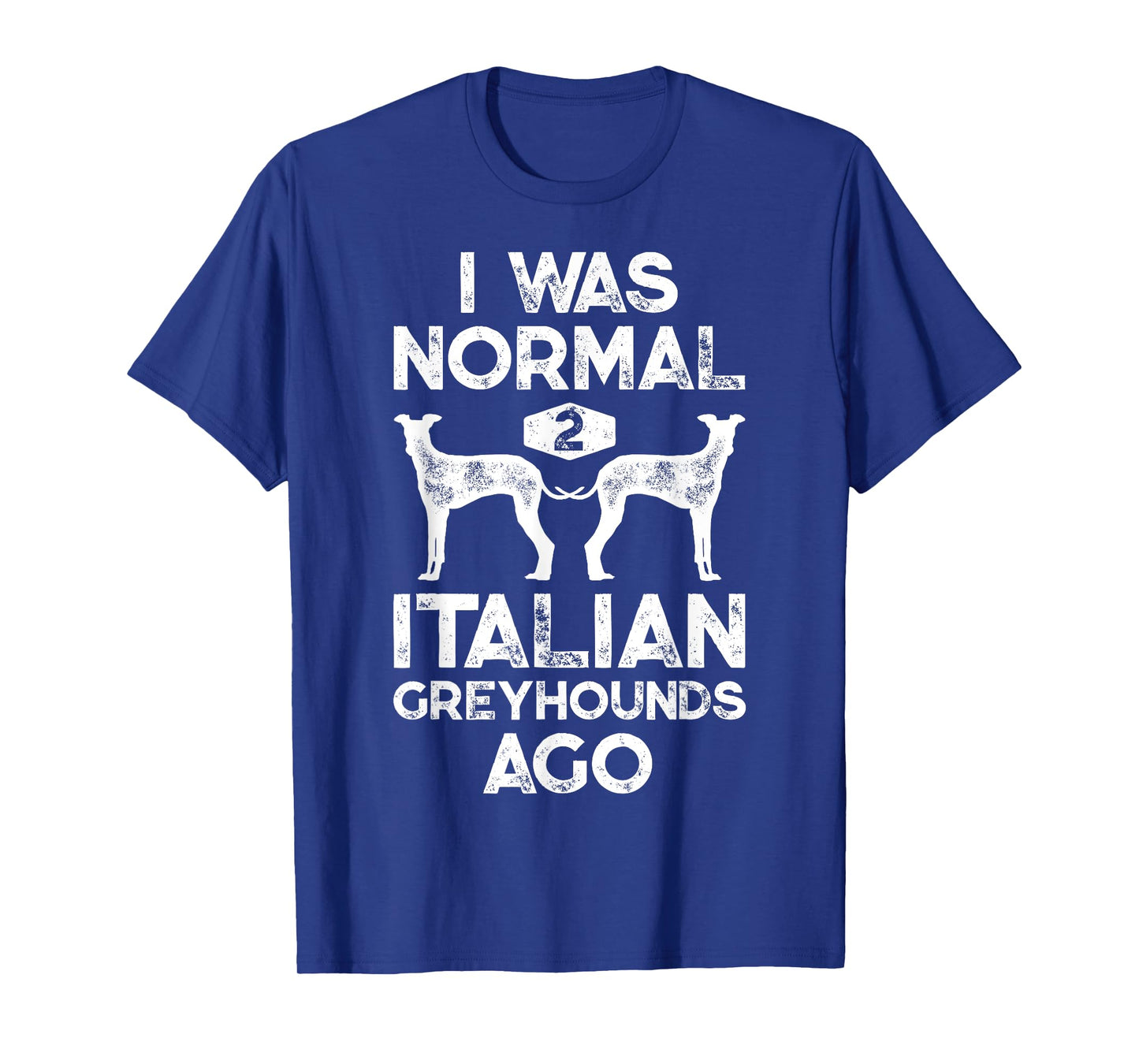 I Was Normal 2 Italian Greyhounds Ago Funny Dog Vintage Gift T-Shirt for Men Women Kids