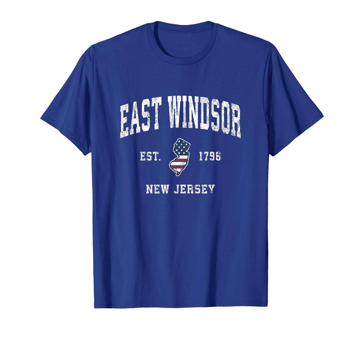 East Windsor New Jersey NJ Vintage American Flag Design T-Shirt