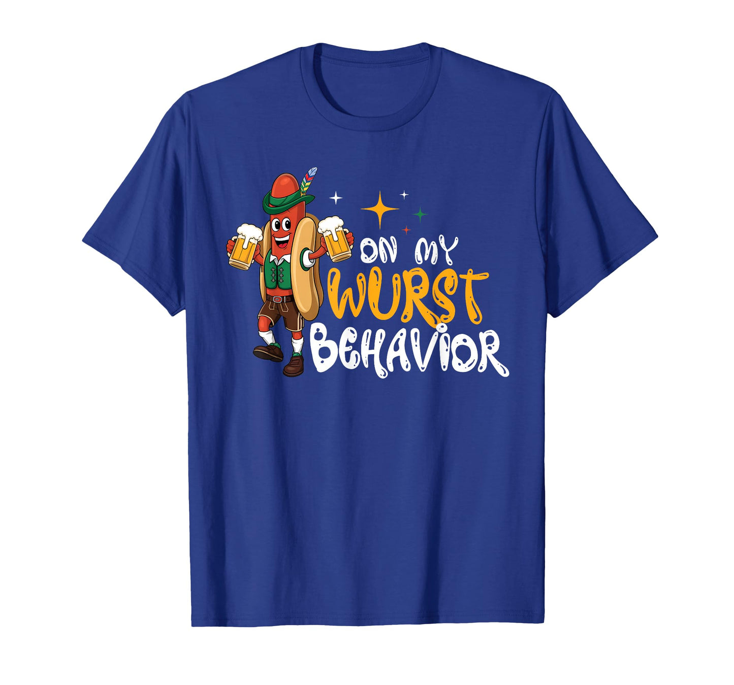 Funny German Oktoberfest On My Wurst Behavior T-Shirt