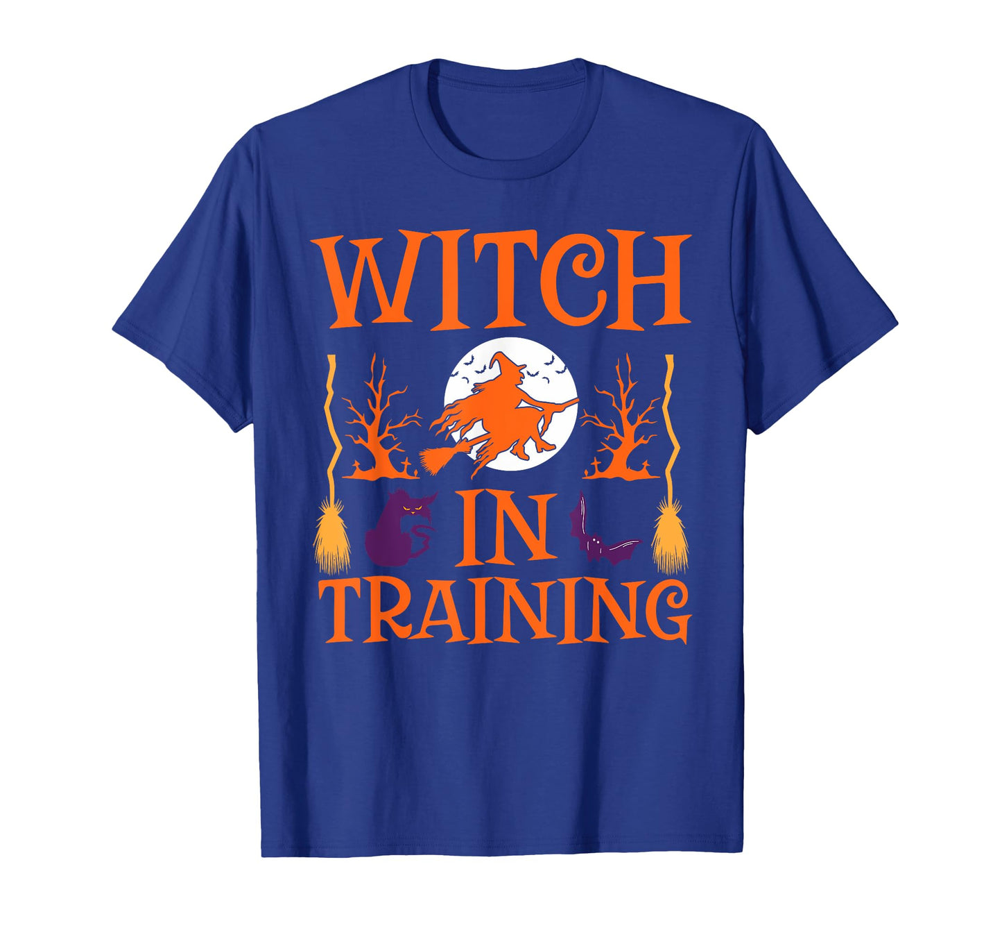 Scary On Her Broom Halloween Party Spooky Witch In Training T-Shirt