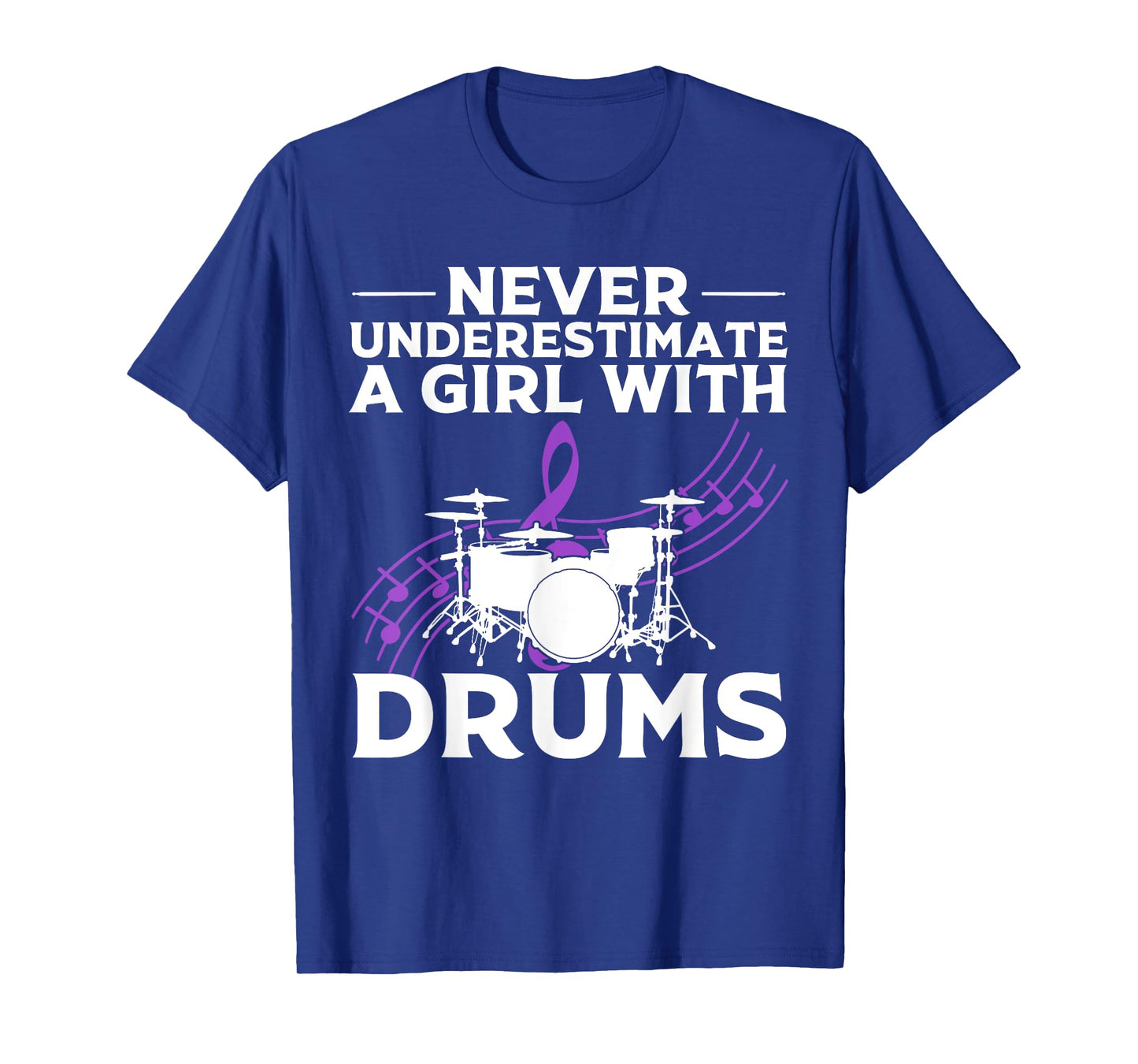 Funny Girl Drummer Gift For Women Cool Rock And Roll Lady T-Shirt