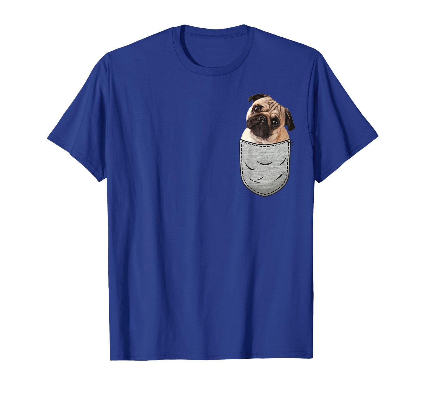 Pug Pug Carlin Carlino Chest Bag Pocket Dog Owners T-Shirt