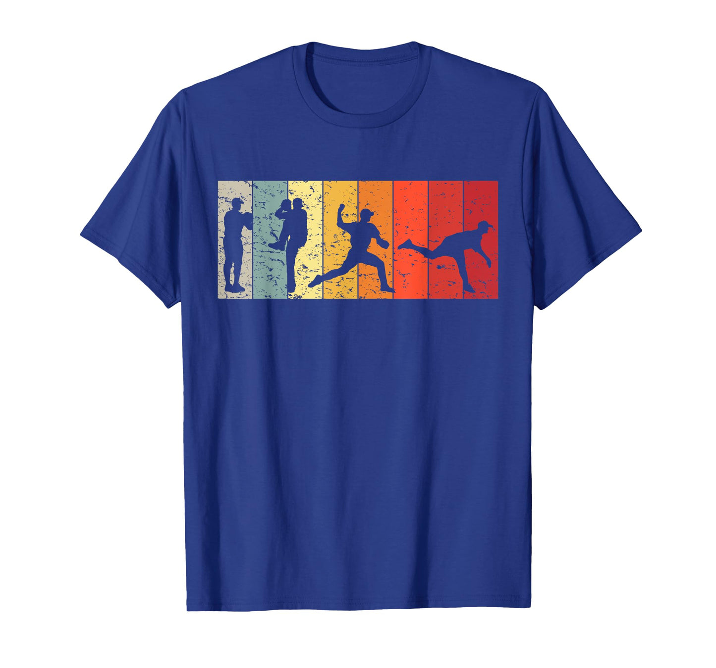Retro Baseball Pitcher Men Vintage Pitching T-Shirt
