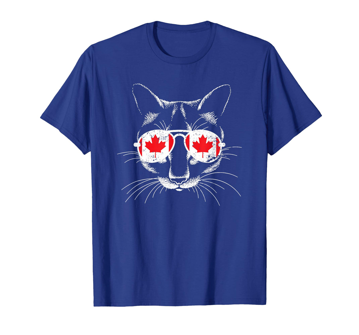 Canadian Cat Animal Canada Flag Sunglasses Canada T-Shirt