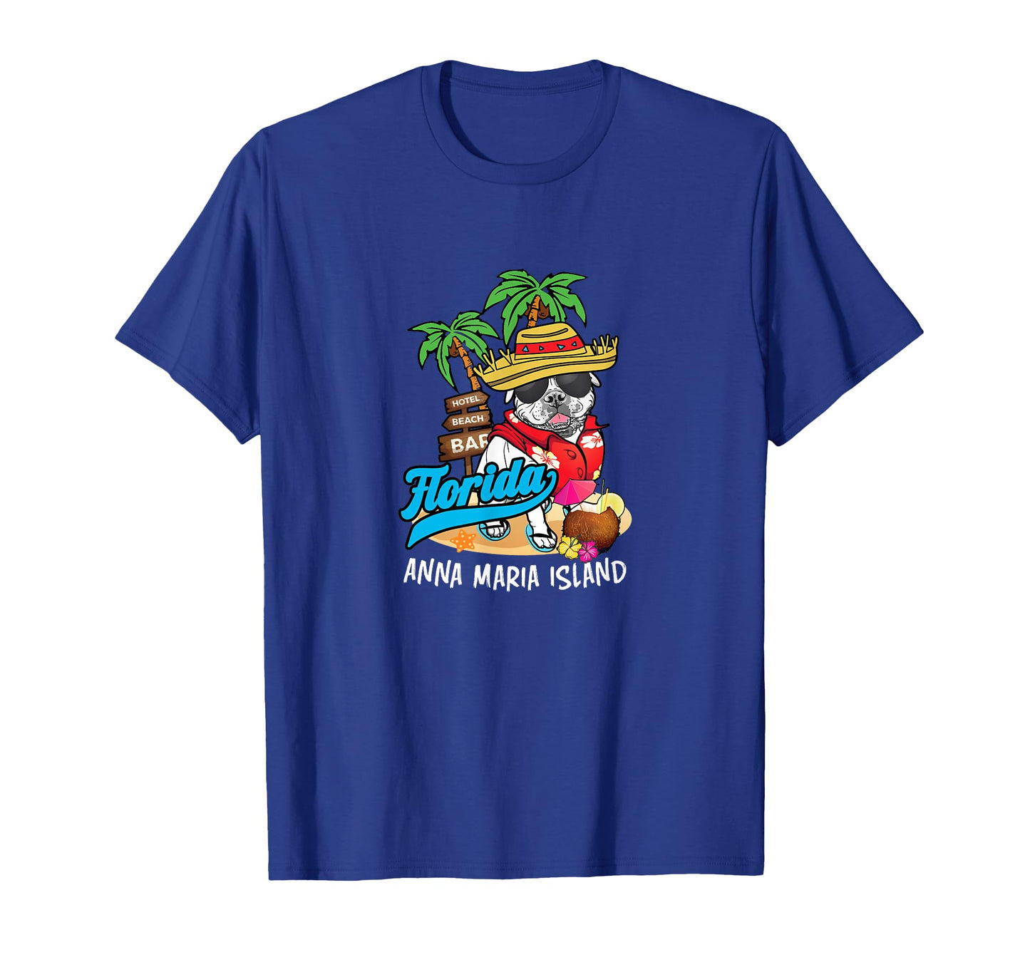 Anna Maria Island Florida FL USA Beach Bulldog Souvenir T-Shirt for Men Women Kids