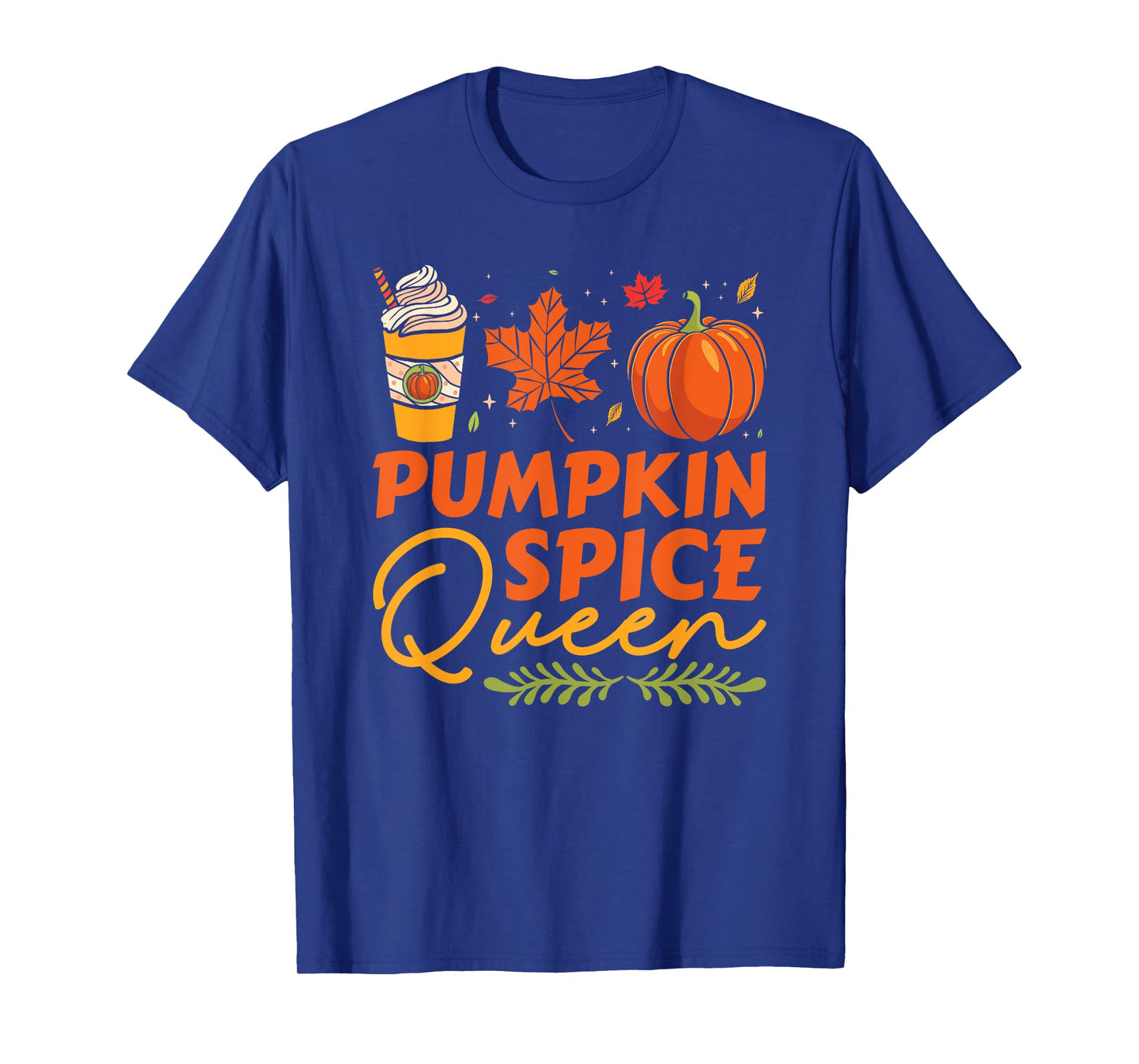 Pumpkin Spice Queen Thanksgiving Autumn Fall T-Shirt