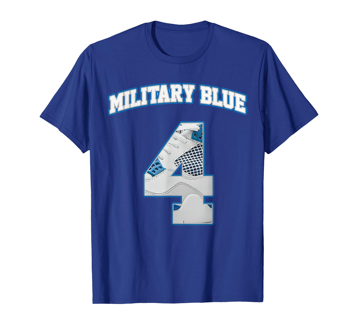 Number 4 Military Blue 4s Matching Tee For Men Women T-Shirt
