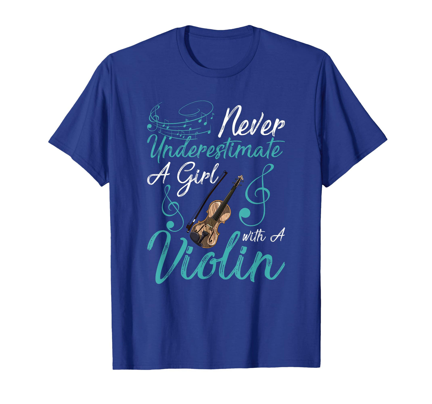 Funny Never Underestimate A Girl With A Violin T-Shirt