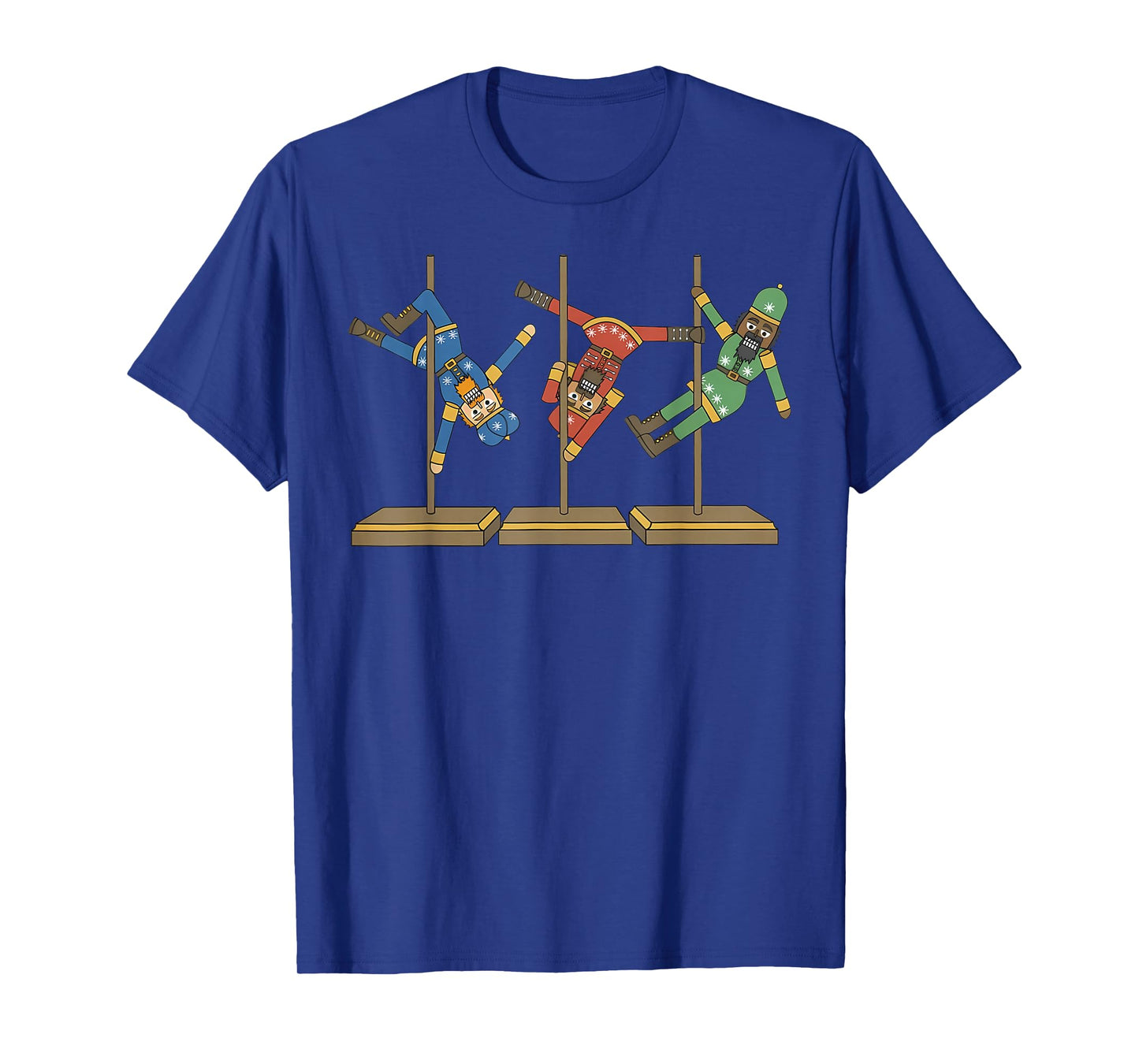 Funny Nutcrackers Pole Dancing Christmas Accessories Fitness T-Shirt