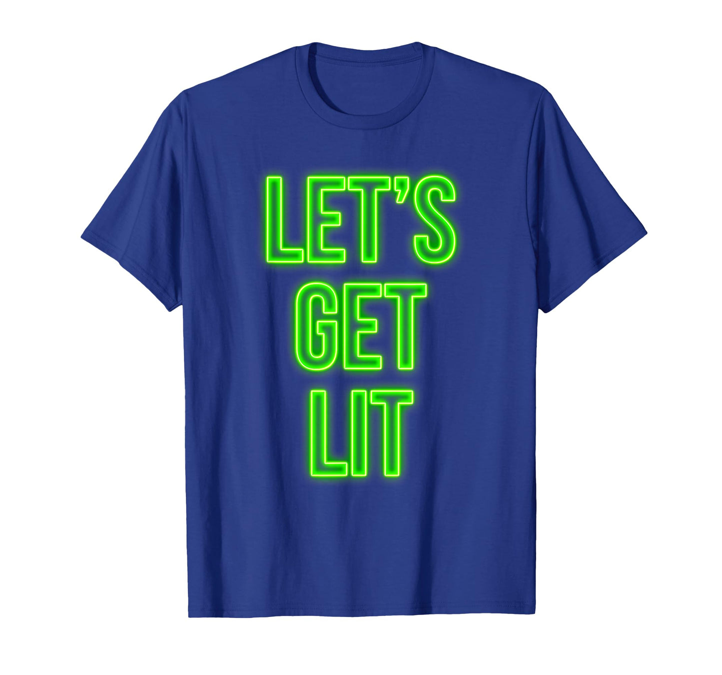 Get Lit Christmas T-Shirt Neon Vintage Retro Outfit T-Shirt