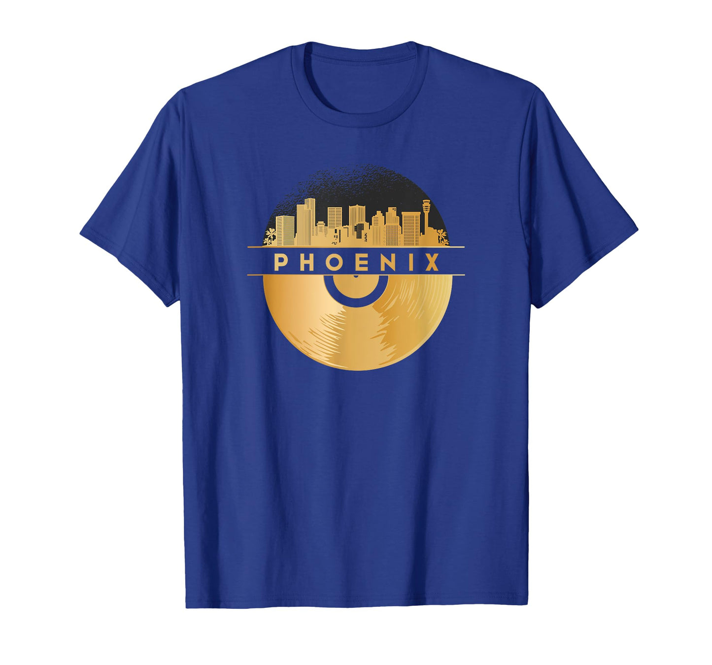 Vinyl-Record-Player Disco-Music Skyline-USA-Phoenix T-Shirt