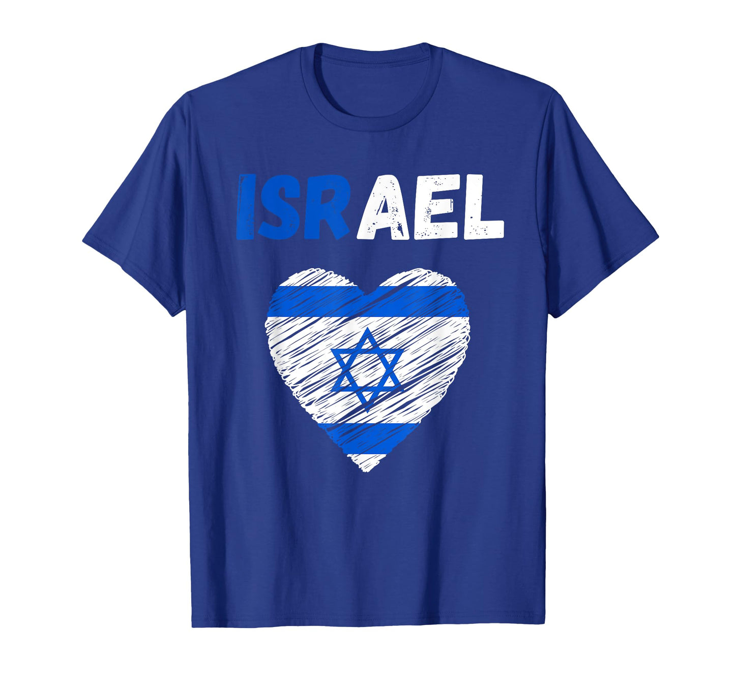 Israel Flag Holiday Israel Heart Israeli Flag T-Shirt