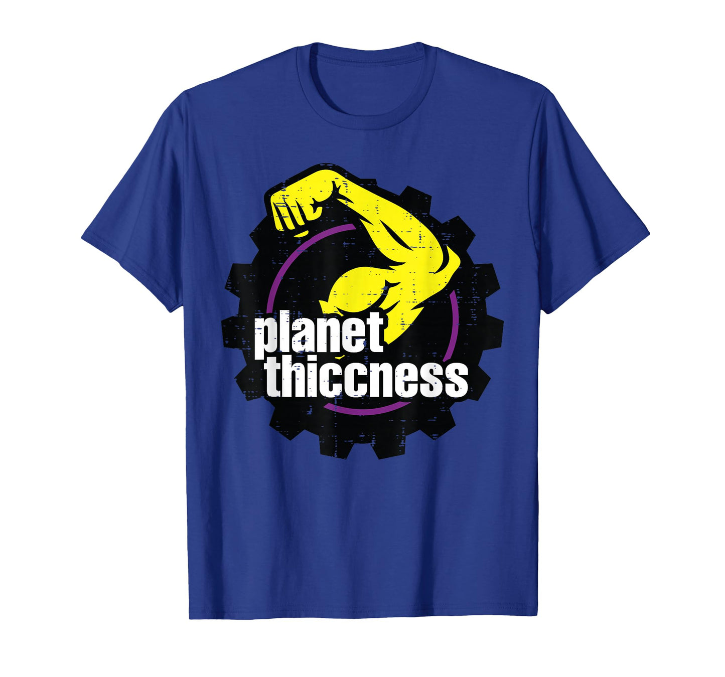 Gym Biceps Planet Thiccness Funny Workout Humor Men Women T-Shirt