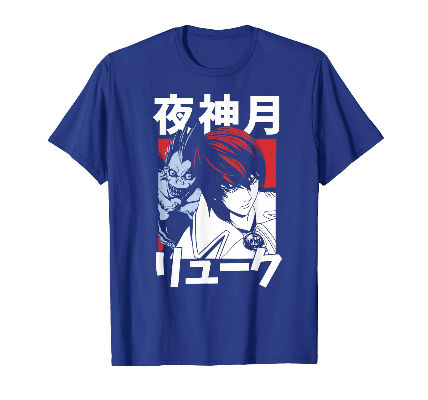 Death Note Light and Ryuk Block with Kanji Anime T-Shirt
