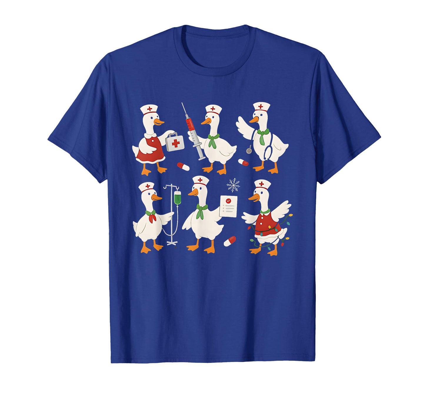 Goose Nurse Christmas Funny Holiday Medical for RN LPN NP T-Shirt