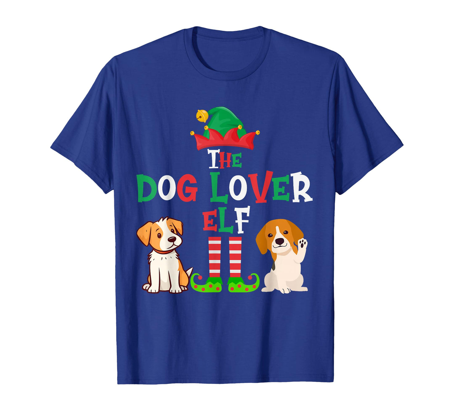 The Dog Lover Elf - Funny Matching Family Group Christmas T-Shirt