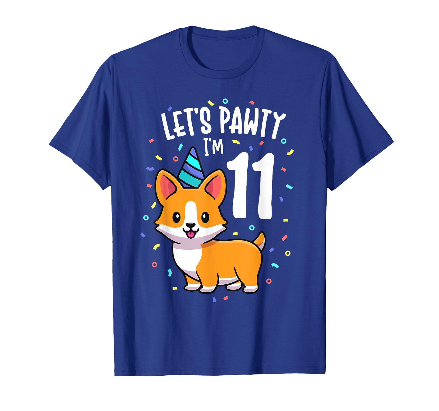 11 Years Old Corgi Dog Lover 11th Birthday Party Outfit Kid T-Shirt
