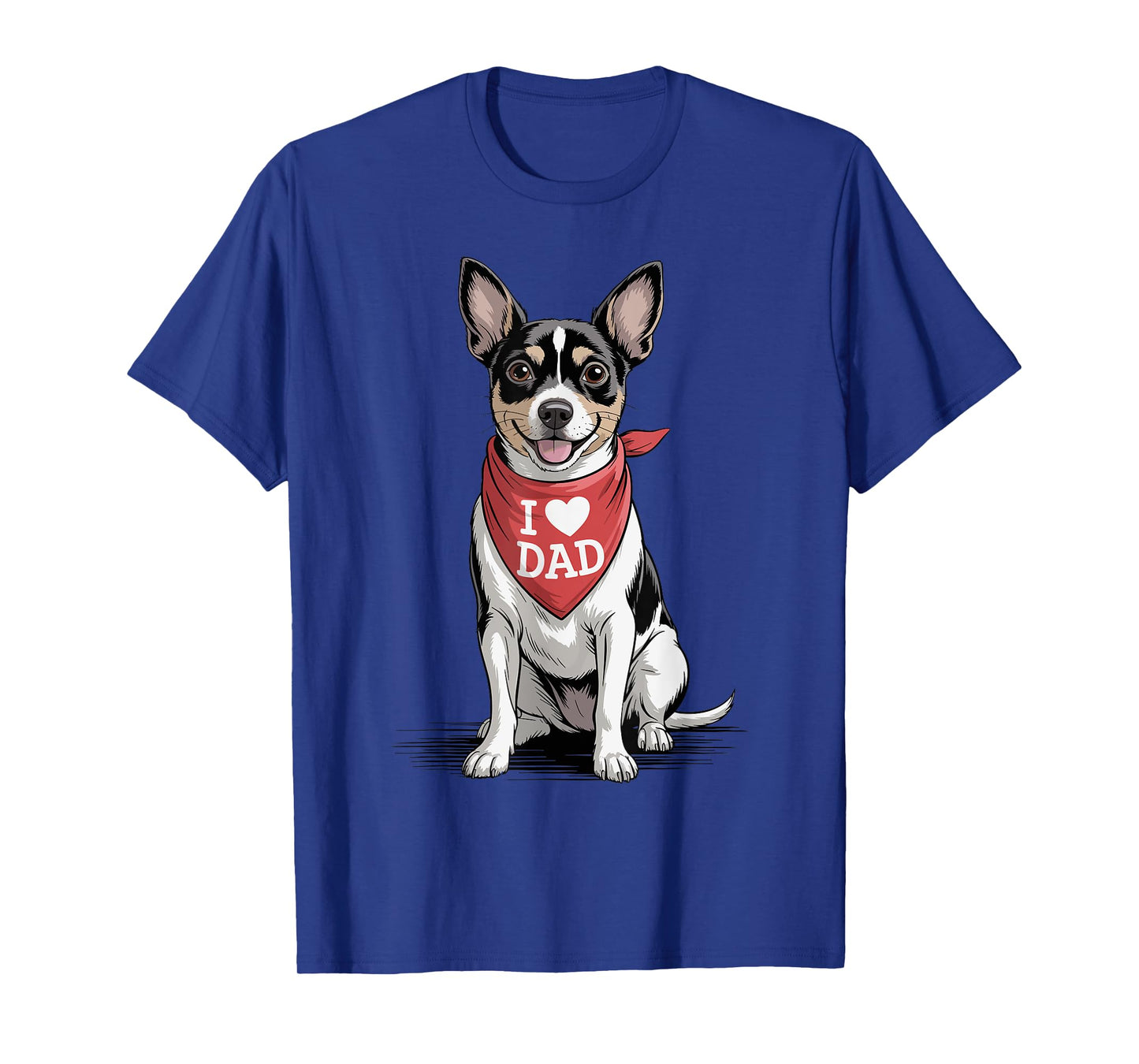 I Love Dad Rat Terrier Lover Dog Father's Day T-Shirt