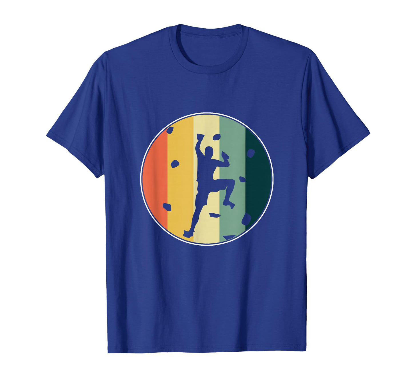Retro Wall Climber Rock Mountain Climbing Bouldering Gift T-Shirt